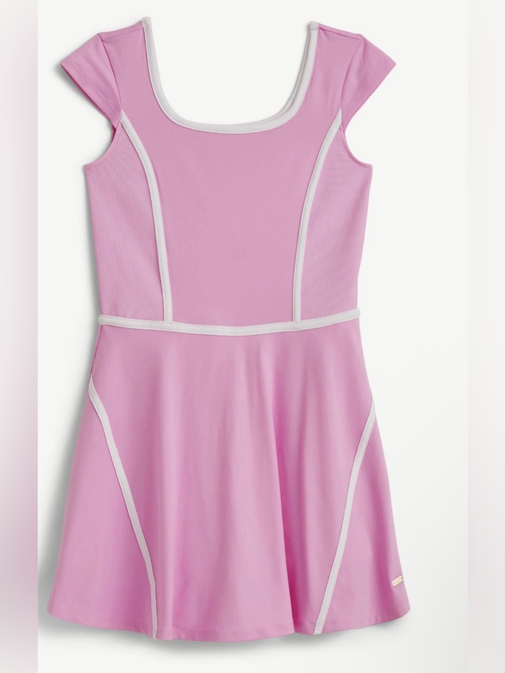 Purple light Tennis Dress with White Piping